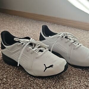 White And Black PUMA Viz Runner Mens Training Shoes Size 8